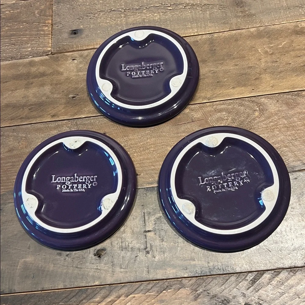 Longaberger Deep Purple Ceramic coaster (lid) - Picture 2 of 4